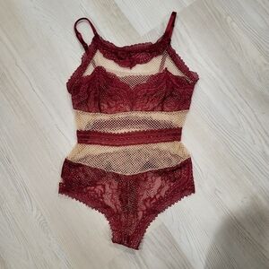 FREDERICKS OF HOLLYWOOD X MEGAN FOX Collab lace and mesh bodysuit M